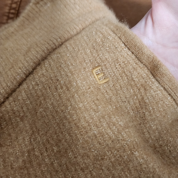 Everlane Cozy Stretch Wide Leg Sweatpants in Camel - Picture 7 of 11